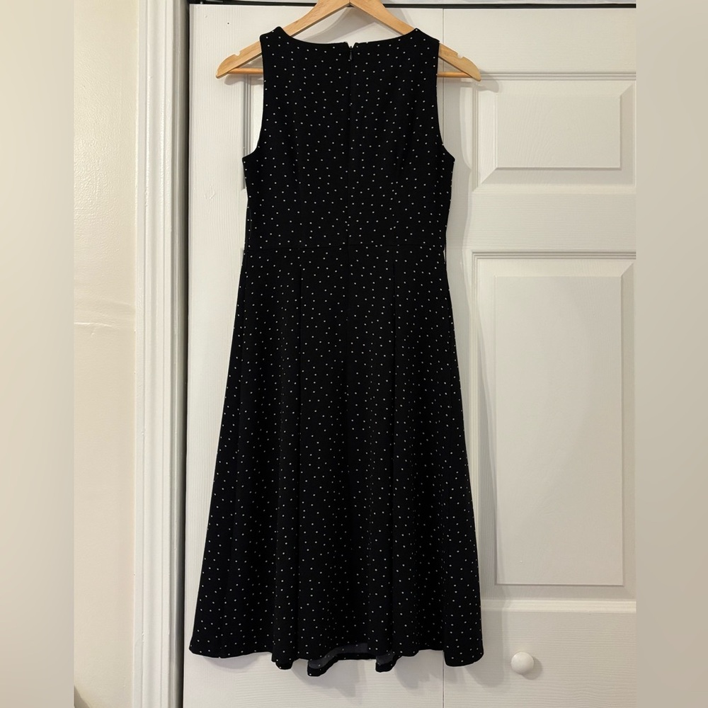 Elle Sleeveless Dress Black Polka Dot 4 Small - Picture 2 of 6